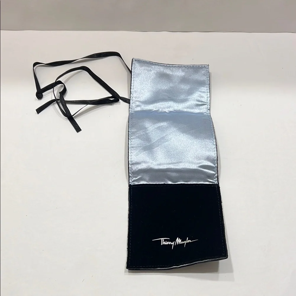Thierry Mugler Black and Silver jewelry pouch